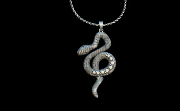 Snake design 3D STL and 3DM necklace 3D product design - Image 11