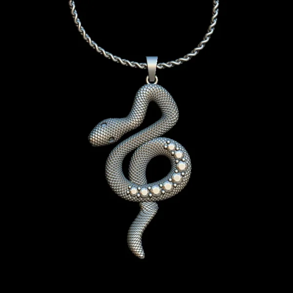 Snake design 3D STL and 3DM necklace 3D product design