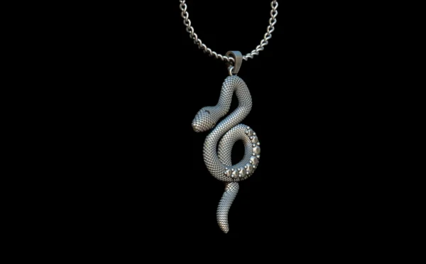 Snake design 3D STL and 3DM necklace 3D product design - Image 12