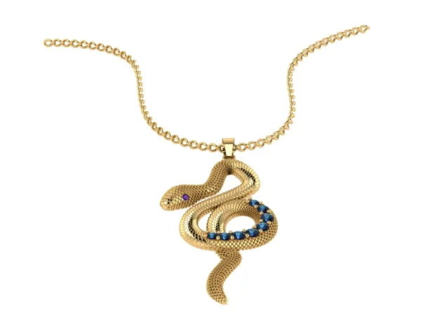 Snake design 3D STL and 3DM necklace 3D product design - Image 5