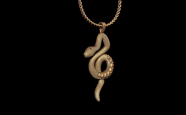 Snake design 3D STL and 3DM necklace 3D product design - Image 9