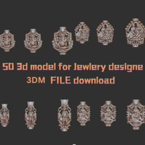 48 piece 3D model MOGAPPU Jewlery design 3dm FILE download